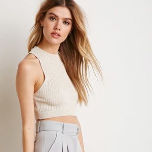 Forever 21 halter sweater knit Crop top